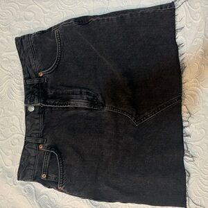 Top shop black denim mini-skirt
